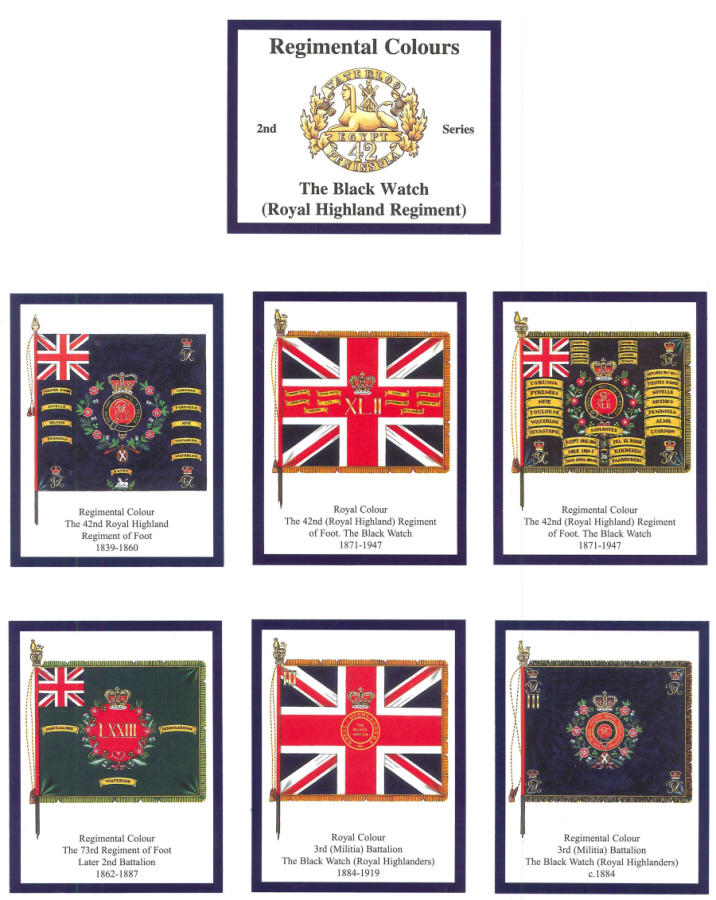 The Black Watch (Royal Highland Regiment) 2nd Series - 'Regimental Colours' Trade Card Set by David Hunter